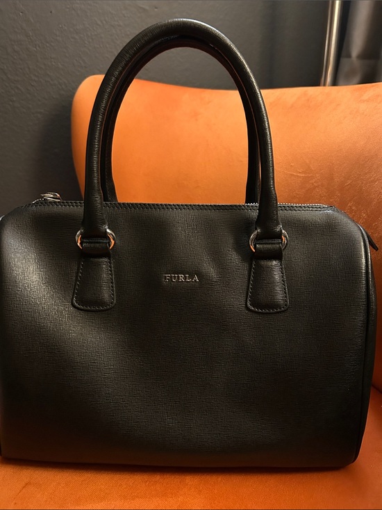 Furla Handbags - Furla D-Light Bauletto Black Saffiano Leather  Bag - NWOT